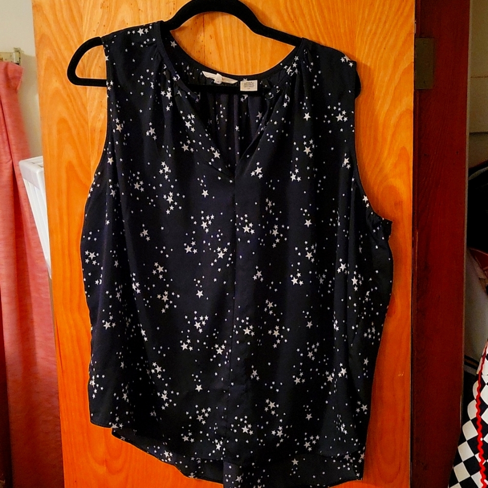 LEVI'S Black and White Star Flowy Tank